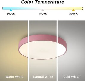 Brilagi - LED stmievateľné stropné svietidlo POOL LED/36W/230V 3000-6000K 30 cm ružové + diaľkové ovládanie