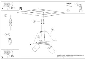 Sollux SL.1124 - Bodové svietidlo LEMMI 2xGU10/40W/230V biela