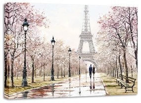 Obraz Styler Canvas Watercolor Paris Melancholy, 85 × 113 cm