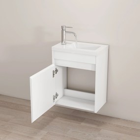 Nástenná skrinka s umývadlom Houseland Mavon 40 cm biela