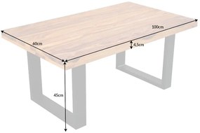 Konferenčný stolík Iron Craft 100cm Sheesham 45mm