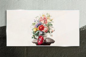 Obraz na skle Váza kvety rastlín