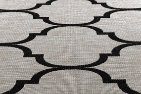 Koberec SIZAL FLOORLUX 20608 strieborný / čierny