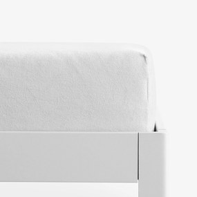 Goldea froté elastická plachta - biela 180 x 200 cm