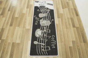 Protišmykový kuchynský koberec/ behúň Flex 951/80 Káva grafitový