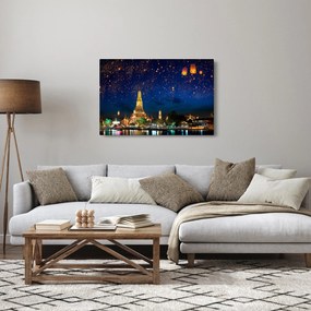 Obraz - Lampióny šťastia, Bangkok (90x60 cm)