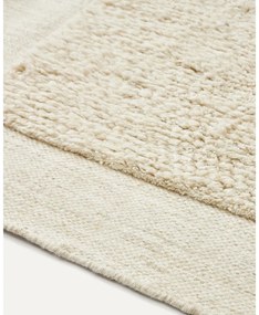 Biely vlnený koberec 160x230 cm Marely – Kave Home