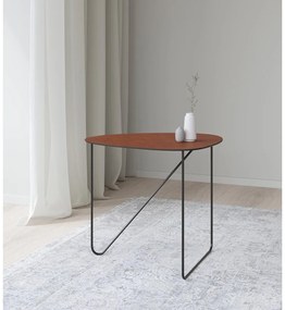 Koňakovohnedý kovový konferenčný stolík 44x50 cm Curve L Bull – LIND DNA