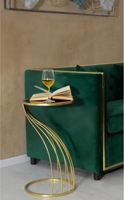 Okrúhly odkladací stolík so sklenenou doskou ø 35 cm Flush – Mauro Ferretti