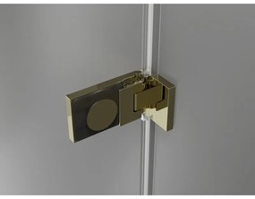 Mexen Lunar-B L, sklápací sprchový kút ľavý 100 x 70 cm, 8mm číre sklo, zlatý profil, 832L-100-070-50-00-L