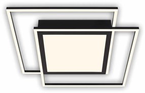 Brilo - LED stropné svietidlo 2xLED/16W/230V + LED/19W 51,5x51,5 cm čierna