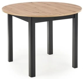 Jedálenský rozkladací stôl Rigo 102/142 cm dub artisan/čierny