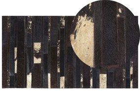Kožený koberec 80 x 150 cm hnedý ARTVIN Beliani