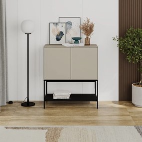 Čierno-krémová skrinka 80x90x40 cm Amira – Marckeric