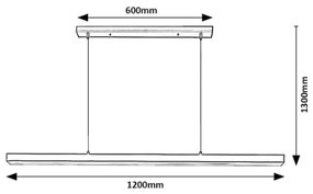 Brilagi - Závesný LED luster na lanku AXIS LED/30W/230V 120 cm čierny