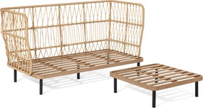 Pohodlná záhradná pohovka s vysokým operadlom