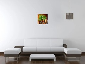 Gario Obraz s hodinami Zeleninové prísady Rozmery: 30 x 30 cm