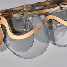 Toolight Toolight, stropné svietidlo 8xE14, APP1545-8CP zlatá matná-šedá, OSW-04065