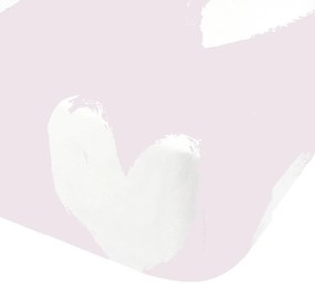 Ružová napínacia flanelová detská plachta na dvojlôžko 135x190 cm Hearts – Catherine Lansfield