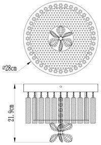 Globo 68397-12 - LED stropné svietidlo MATHILDA LED/12W/230V
