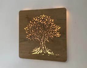 Podsvietený obraz strom Dub na batériu