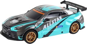 LEAN Toys Veľké diaľkovo ovládané športové auto v mierke 1:10, tyrkysovo-čierne