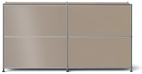 Kovový regál »CN3 Slim Line« s 2 nastaviteľnými výklopnými priečinkami, hnedosivý