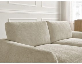 Béžová ženilková rohová pohovka (pravý roh/s leňoškou) Leonore – Bobochic Paris