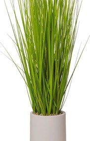 Umelá tráva v krémovom kvetináči PASTO, výška 120 cm, zelená