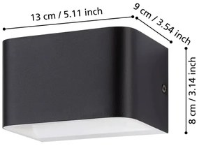 Eglo 901016 - LED Nástenné svietidlo SANIA LED/6W/230V 3000K čierna