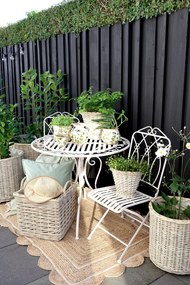 Chic Antique Prútený obal na kvetináč na kolieskach French L