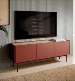 TV stolík Color RTV144, tehlový/dub linea