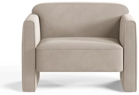 Béžové zamatové kreslo Abby – Micadoni