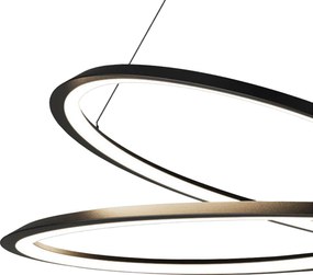 Toolight Toolight, LED závesné svietidlo APP1194-CP, čierna-biela, OSW-40025