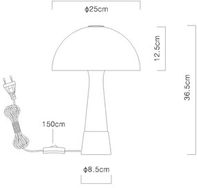 Globo 51570122 - Stolná lampa PAULIN 1xE27ILLU/40W/230V biela