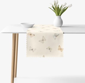 Goldea behúň na stôl teflónový - motýle 50x160 cm