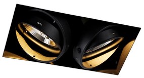 Inteligentné zapustené bodové svietidlo čierne bezrámové 2-svetlá vrátane 2 Wifi GU10 111mm - Oneon