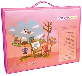 Bestent Ružová sada na maľovanie pre deti 176ks KID ART