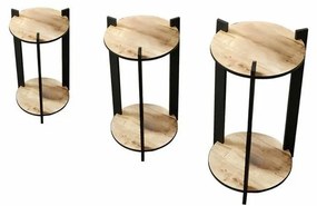 Stojan na kvety Flower Desk Round - Oak