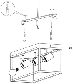 Eglo 98333 - Stropné svietidlo SILENTINA 3xE27/40W/230V