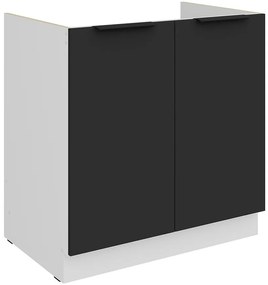 Kuchynská skrinka Aria-Bl/Wh Anti Fingerprint 80zl 2f Bb