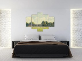 Obraz - Camille Pissarro, Hampton Court Green, reprodukcia (150x105 cm)