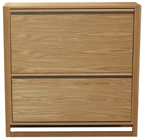Výklopná skrinka na topánky v dekore duba v prírodnej farbe NewEst – Woodman