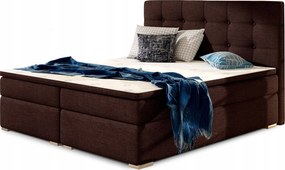 Manželská posteľ Boxspring 160 cm Irma 01 (tmavohnedá)