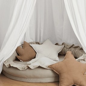 Hniezdo pre deti s volánom cappuccino