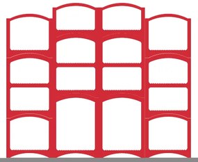 Zostava Bloc Cellier Robust červená, kapacita fliaš: 186