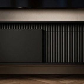 TV STOLÍK RAYMOND ČIERNY MATNÝ 187 cm