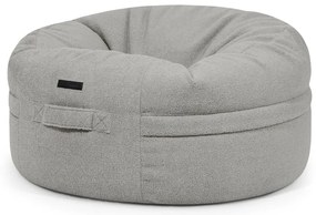 Svetlosivý sedací vak z textílie buklé Roll 105 – SLOWDOWN