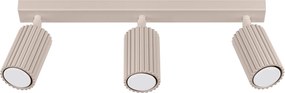 Bodové svietidlo Karbon, 3x tmavobéžové hliníkové tienidlo, (možnosť polohovania)