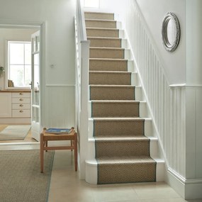 Jutový behúň na schody v modro-prírodnej farbe 60x600 cm Diamond - Flair Rugs